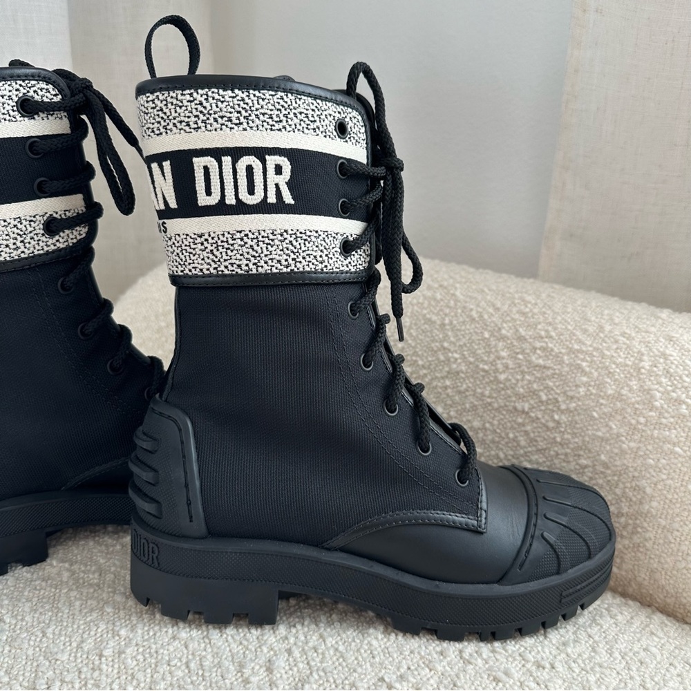MIGHT KEEP • Christian Dior D-Major Moto Black Mid Calf Boots Shoes - Picture 5 of 15